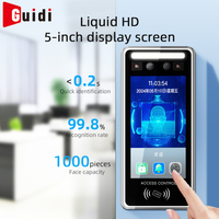 Sistema de Control de Acceso y Asistencia con Reconocimiento Facial Dinámico Ultra-HD de 5 Pulgadas, Máquina Todo en Uno para Exteriores con Reinicio Automático