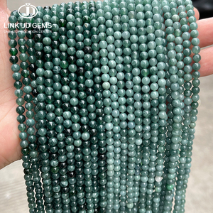 JD 8mm Genuine Natural Burma <strong>Jades</strong> <strong>Stone</strong> Beads Natural Jadeite Emerald <strong>Jade</strong> Round Loose Beads for Jewelry Making - Product Image 1