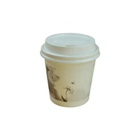 Gobelets en papier à paroi simple pour boissons chaudes à emporter, avec couvercle, imprimés avec un logo personnalisé, écologiques