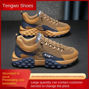 2026 Wholesale New <b>Style</b> Breathable Mesh Slip-On Fashion Low Top Thick Bottom Sneakers Men Running Spring Winter - Product Image 2