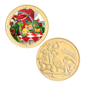 Venta al por Mayor de 5 Monedas de Oro con Personajes de Películas Americanas y Monedas Conmemorativas de Metal de las Tortugas Ninja, Perfectas para Coleccionar o Regalar - Product Image 4