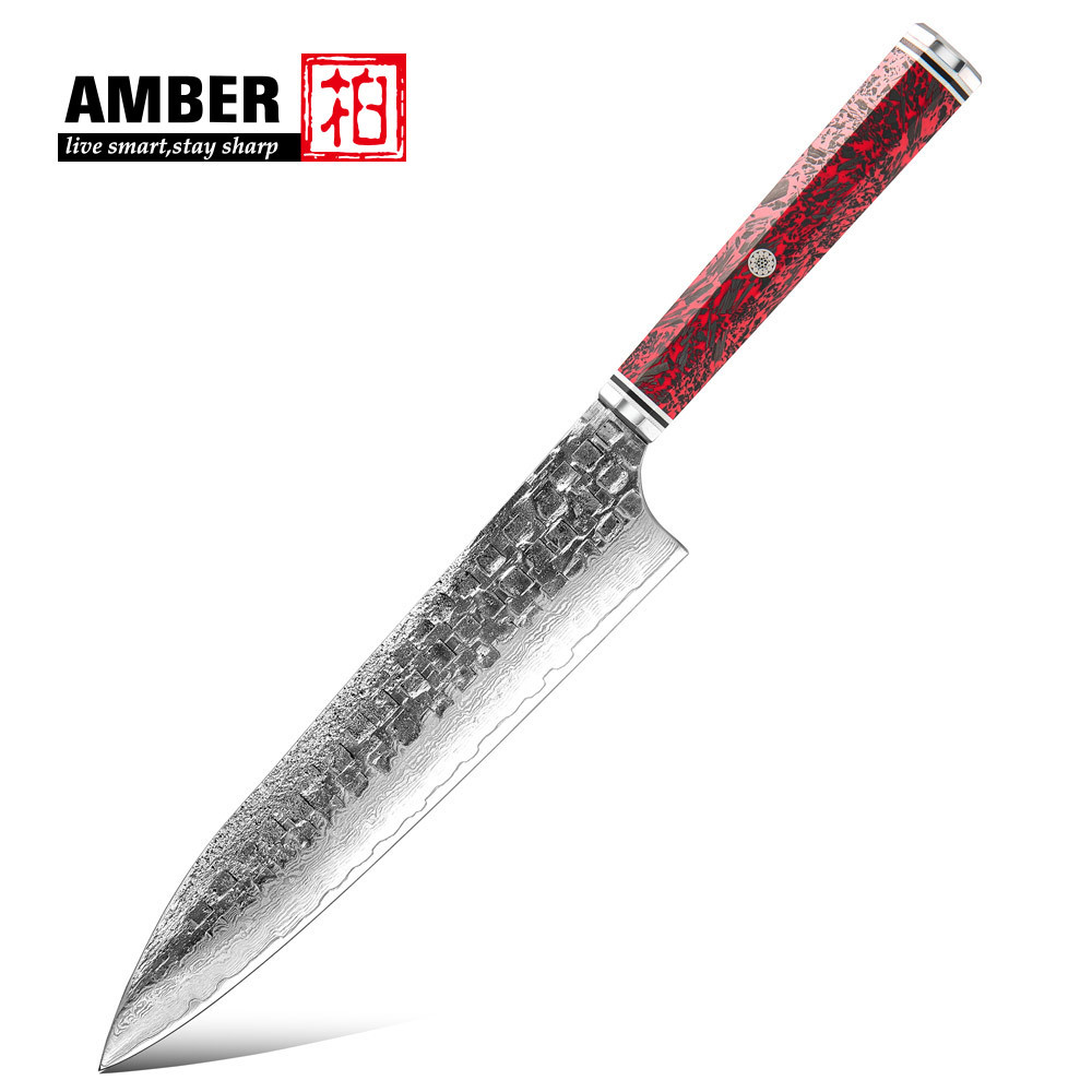 Gyuto rojo de 9 pulgadas