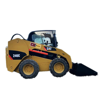 Chargeuse compacte sur pneus Caterpillar 246D/246C, chargeuse frontale, Euro5/EPA, moteur diesel Cummins, 4 roues motrices, pompe hydraulique, construction