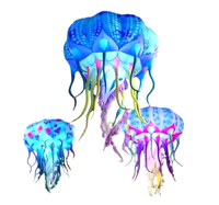 Décoration géante gonflable en forme de méduse, éclairage LED couleur, ventilateur intégré, batterie au lithium, étanche, résistante au soleil, durable