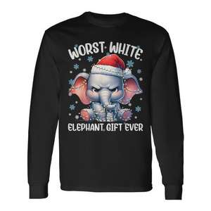 Worst White Elephant Ever Christmas T-shirt à manches longues, cadeau de Noël, moins de 15 20 - Product Image 1