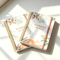 Cuaderno de Espiral Metálico OEM con Banda Elástica, Tapa Dura Gruesa, Papel con Logotipo en Dorado, Fabricante Chino para Uso Diario
