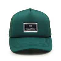Casquette personnalisée à 5 panneaux Applique brodée avec logo en mousse tissée Casquette de camionneur