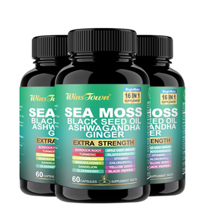 Capsules de mousse de mer, extrait naturel pur, santé immunitaire et digestive, riche en minéraux, stimulant d'énergie, compléments alimentaires - Product Image 3