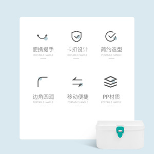 Petite boîte à médicaments Liker, nouveau modèle, grande capacité, sans médicaments, portable, boîte à médicaments détachable - Product Image 4
