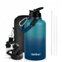 Housse isotherme en tissu Oxford 64 oz pour bouteille de sport – Support durable pour gourde, idéal pour la gym, la randonnée et la course à pied