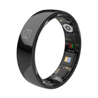 Anneau intelligent en céramique avec moniteur de fréquence cardiaque, compteur de pas, Bluetooth, batterie au lithium, suivi d'activité et NFC