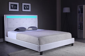 Vente en Gros de Meubles de Chambre à Coucher Lit en Bois Moderne Minimaliste avec Lumières LED Lit Double Rembourré - Product Image 2