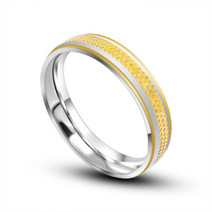 Titanium Steel <b>Couple</b> <b>Rings</b> Black And Gold Speckled Wedding Band Unisex Matching <b>Rings</b> SA529 530 - Product Image 5