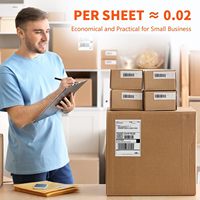Étiquettes d'expédition thermiques directes auto-adhésives en papier blanc recyclable 4x6 pouces, 2000 pièces, en accordéon