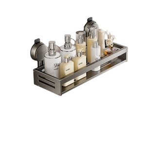Support de rangement mural à ventouse pour salle de bain, porte-serviettes intégré, pour lavabo et toilettes - Product Image 2