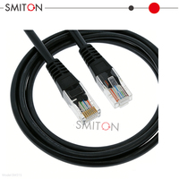 Cable de Conexión de Cobre de Fácil Montaje, 25 cm, 0.25 m, Cable Firewire RJ45 de Color Negro UTP, Varios Tipos, Incluyendo Cat5e Cat5 5m