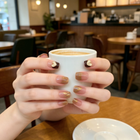Kit de 24 faux ongles carrés français réutilisables en PMMA avec strass et dégradé nude pour femmes – DIY