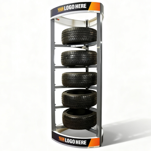 Kunden spezifischer Hochleistungs-Metallreifen-Präsentation ständer-Mehrstufiger Ständer für Autoteile geschäfte, Autohäuser und Garagen organization - Product Image 1
