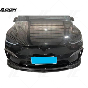 ICOOHH Racing Kit de carrocería de fibra de carbono para <span class=keywords><strong>Tesla</strong></span> Model X 2020-2024 incluye alerón de parachoques trasero delantero faldones laterales ala nuevo - Product Image 4