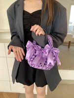 Mode tissé à la main Crochet sac panier fourre-tout seau sacs de soirée Banquet main sac à bandoulière femme fête sac à main Sac tendance 2024 sac