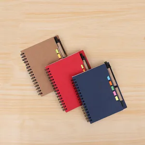 Adesivos coloridos espiral a6, tampa de papel de notebook para escritório, escola e escritório