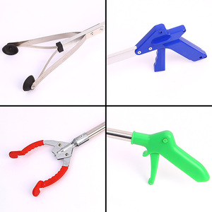 Mo Xuan Trash Tongs Aluminum Alloy 80cm Long Reach Garbage Picker For Outdoor Cleaning Blue Orange Color - Product Image 5