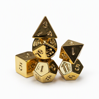 Ensemble de dés en métal avec logo personnalisé, alliage de zinc, polyédrique, 7 pièces, multicolores, dés de jeu de société RPG DND, 14-20 mm