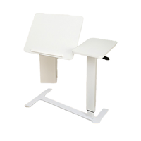 Table de chevet élévatrice pneumatique réversible moderne Table d'appoint de canapé double face Table d'appoint pour ordinateur portable à petit panneau amovible-en métal