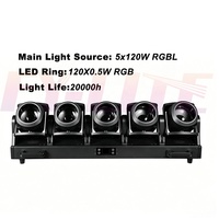 FEIYUEYUE Nouvelle tête mobile à faisceau matriciel LED RGBW 5X120w pour scène, club, bar avec pixel auxiliaire