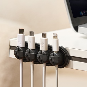 Support OEM Reusable Cable Organizer Desk Cord Clip Self Adhesive <b>Wire</b> Holder Removable No Residue for Office Home - Product Image 1