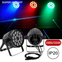 Projecteur de scène LED PAR 18x10W RGBW 4-en-1 en alliage d'aluminium DMX512 à angles de faisceau multiples pour Église, DJ, Fête, Événement