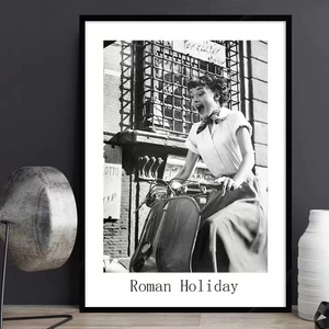 Photopgrapy Still Life <span class=keywords><strong>audrey</strong></span> <span class=keywords><strong>hepburn</strong></span> nhân vậ<span class=keywords><strong>t</strong></span> màu đen với thẻ trắng Vải vẽ tranh áp phích phòng khách treo <span class=keywords><strong>t</strong></span>ường - Product Image 3