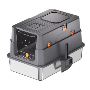 กระบะทรายแมวสแตนเลสแบบปิด ขนาดใหญ่พิเศษ ควบคุมกลิ่นได้ดีเยี่ยม สำหรับร้านขายสัตว์เลี้ยง <span class=keywords><strong>ราคา</strong></span>โรงงาน คุณภาพสูงสุด - Product Image 1