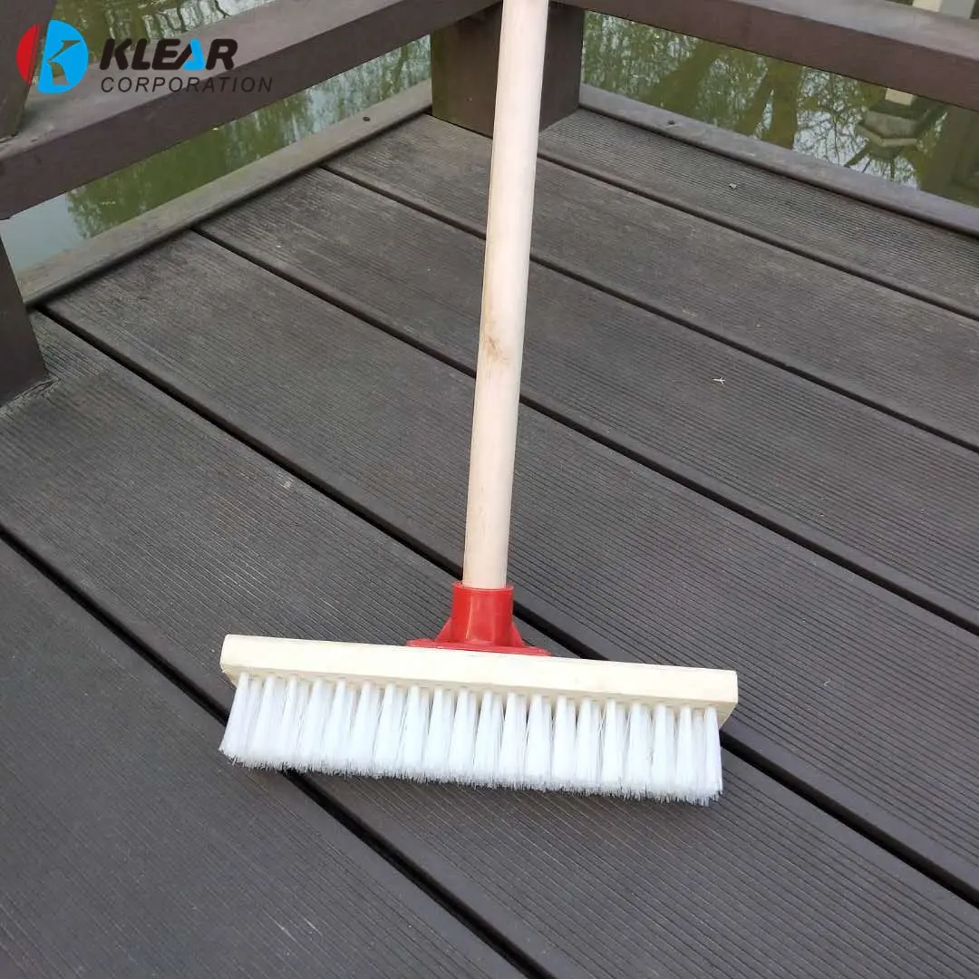 Long Handle Outdoor Boden reinigungs werkzeug Hochleistungs-Push-Besen-Deck-Bürste