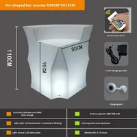 Table de bar LED lumineuse en PVC pour extérieur, mobilier commercial autoportant, design moderne et simple, KTG Club