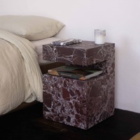 Table d'appoint en marbre naturel, design de mobilier d'intérieur, table multicolore, pilier en pierre de luxe, socle en marbre