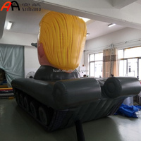 Tank gonflable géant personnalisé avec réplique de personnage de dessin animé en forme de tête de célébrité pour événement, campagne politique, décoration extérieure
