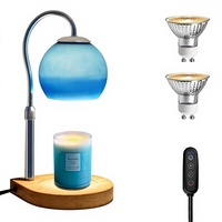 Lampe chauffe-bougie avec minuterie 2H/4H/8H, hauteur réglable, intensité variable, 2 ampoules pour la décoration de la maison, cadeaux de Noël
