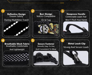 卸売SMサイズハンサムペット猫ハーネス調節可能な金属バックルエスケーププルーフ猫子犬ウェビングハーネスとリーシュセット - Product Image 6