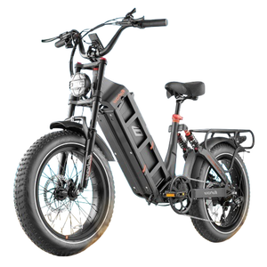 Vélo électrique Sentinel Step-Through à pneus larges, durable, pour les trajets urbains, pour hommes et femmes, fiable pour les déplacements quotidiens. - Product Image 1