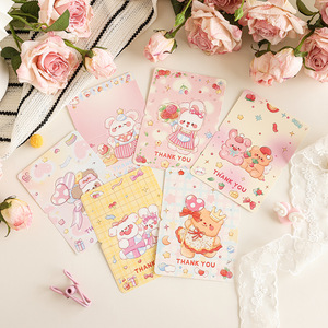 Biglietto d'auguri ecologico con animali dei cartoni animati per le festività: compleanno, festa dei bambini, San Valentino, Natale, festa del papà, per la pasticceria - Product Image 2