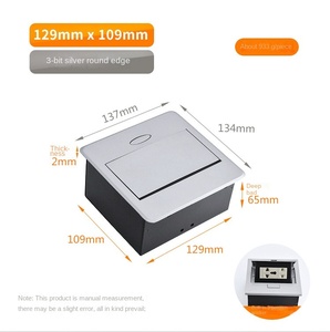 Caja de cable de enchufe multifunción Caja multimedia oculta integrada emergente Enchufe de encimera - Product Image 6