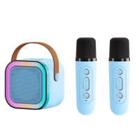 Haut-parleur Bluetooth à double microphone pour enfants karaoké portable avec 2 haut-parleurs Bluetooth de boîte à musique de fête de microphone