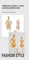 Mannequin féminin de taille plus, tissu courbé, gros fessier, gros seins, forme de robe brésilienne, taille fine, mannequin BBL, femme, demi-corps
