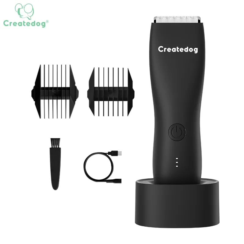 Createdog Personal Cordless Waterproof Groin Hair Trimmer Safety Electric Mens Body Hair Trimmer Cut Shaving Machine