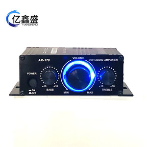Mini Amplificador YIXINSHENG AK-170 de 2.0 Canales, Amplificador de Audio HiFi, DC12V - Product Image 1