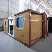Maison conteneur modulaire extensible en panneaux sandwich en acier léger de 20 pieds et 40 pieds, villa de vacances mobile à 2 chambres avec installation rapide