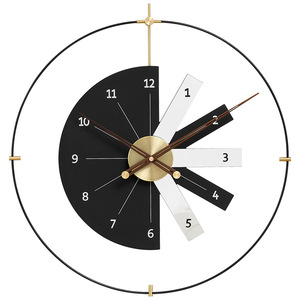 Nordic Style Wall <b>Clock</b> Round Battery Powered Large Size Artistic Living Room Decorative <b>Clock</b> - Product Image 5