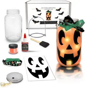 Halloween DIY Crafts Nightlight Make It Yourself Mason Jar Make Your Own Lantern Kit for Children