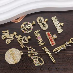 Accesorios de Lujo para Colgante y Pulsera para <span class=keywords><strong>el</strong></span> Día de la <span class=keywords><strong>Madre</strong></span> <span class=keywords><strong>con</strong></span> Diamantes de Colores de 18K y Letras de Mamá - Product Image 1